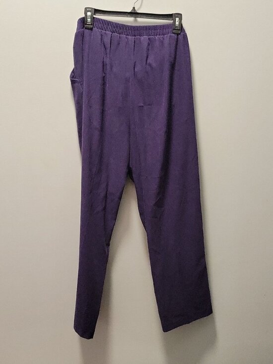Allison Daley Pants - Allison Daley Pull-On Pants Womens 10 Purple Elastic Waist - comfy,relax,yoga